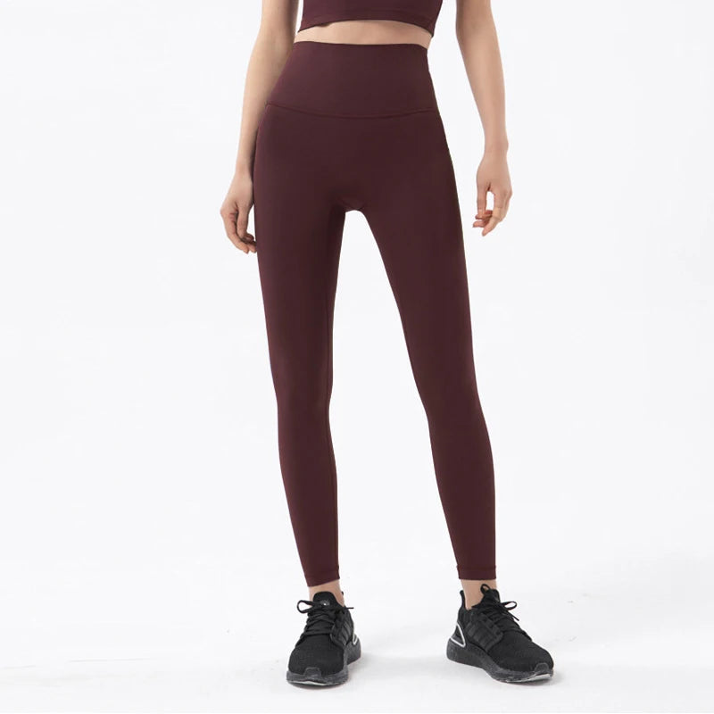 High Waist Nylon Yoga Leggings for Women