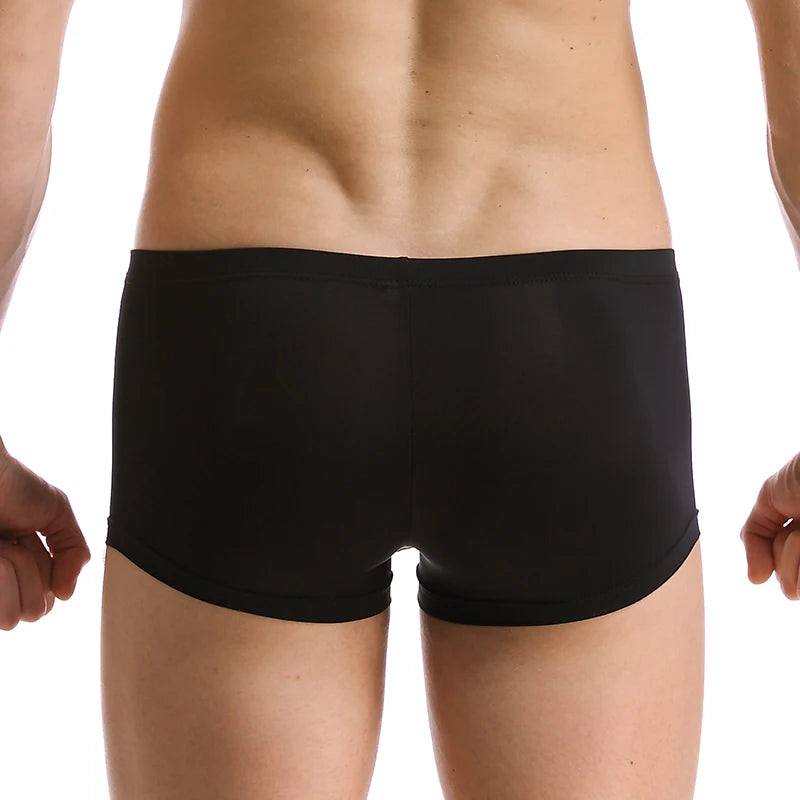Ice Silk Seamless Boxer Shorts for Men