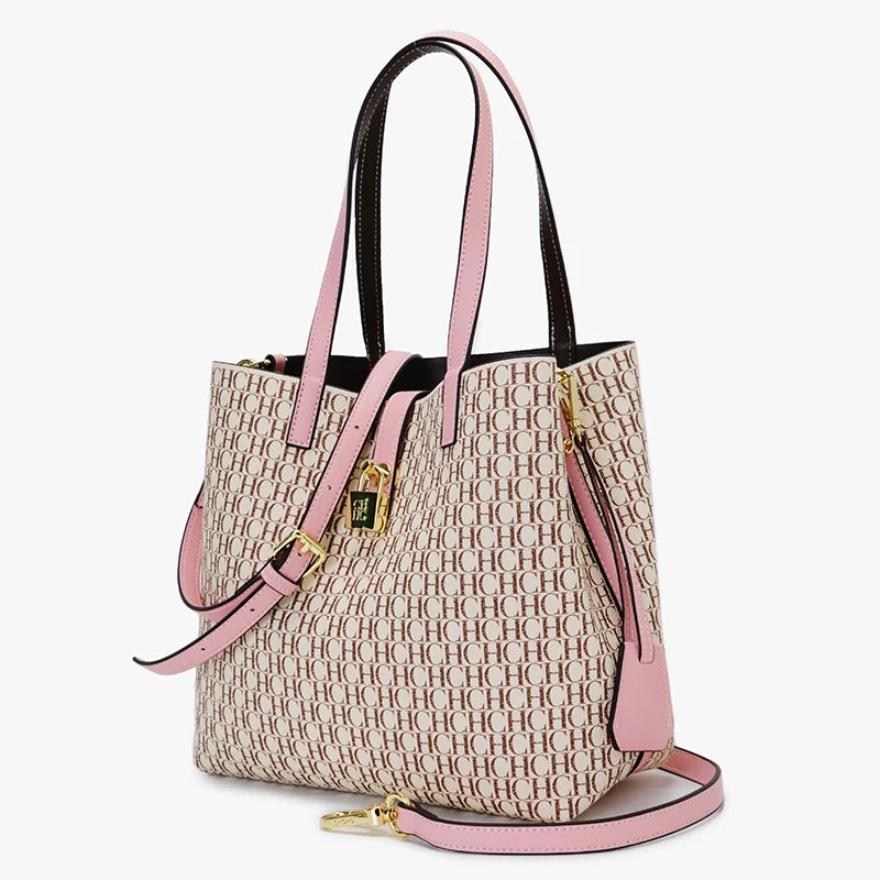 Large Capacity PU Crossbody Handbag with Letter Print for Women