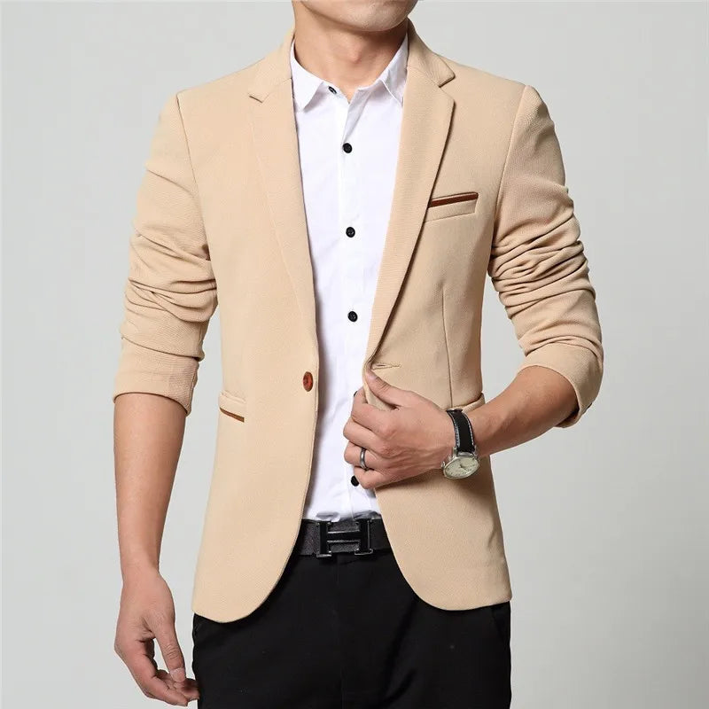 Men Slim Fit Blazer Suit Jacket