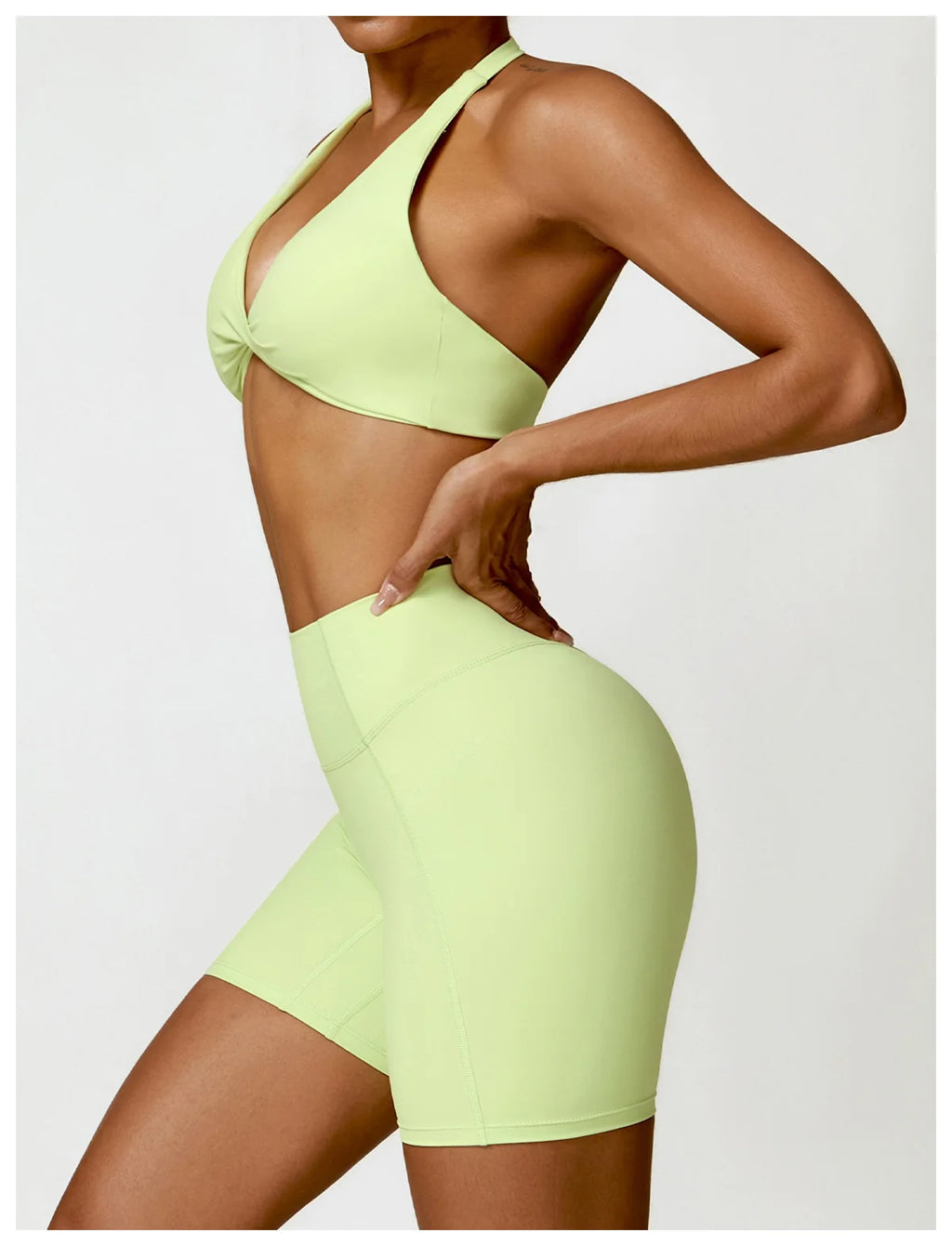 Women Seamless Yoga Set Push Up Sports Bra and High Waist Leggings