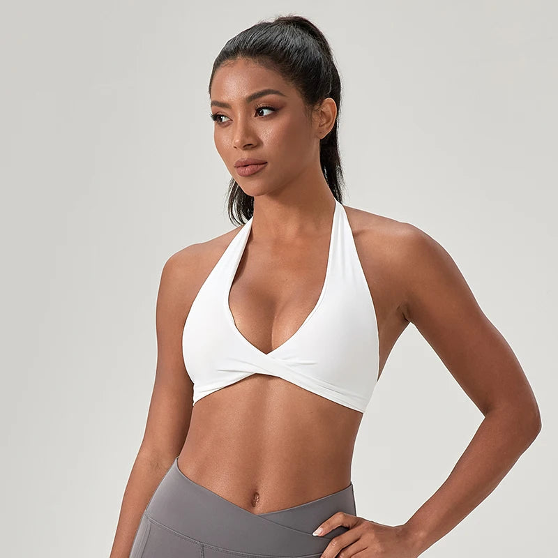 Women Halter Stylish Neck Sports Bra