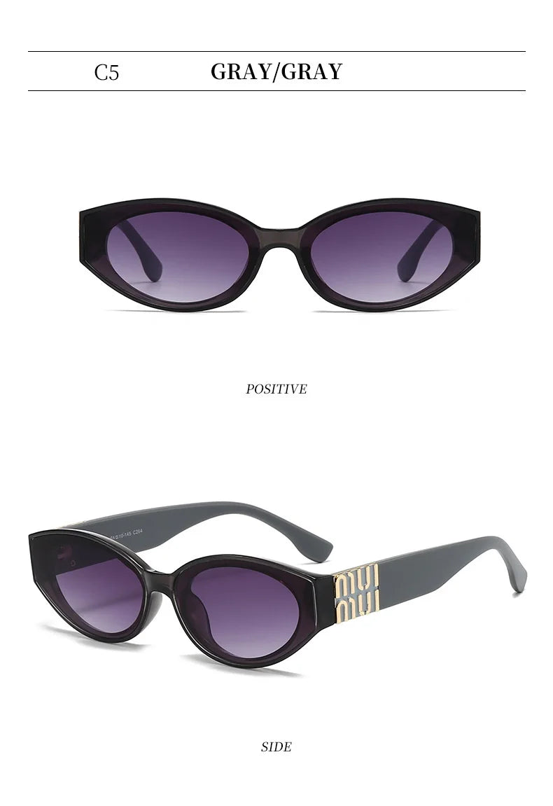 Women Luxury Oval UV400 Fashion Sunglasses Shades