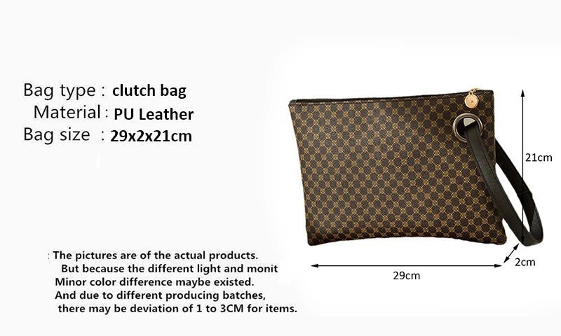 PU Leather Envelope Wristlet Clutch Wallet for Women