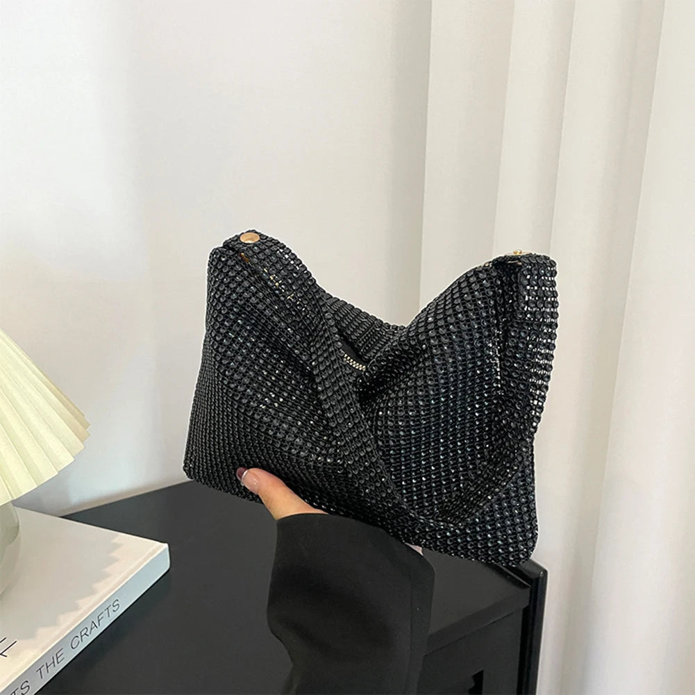 Glitter Rhinestone Evening Clutch Shoulder Bag for Women