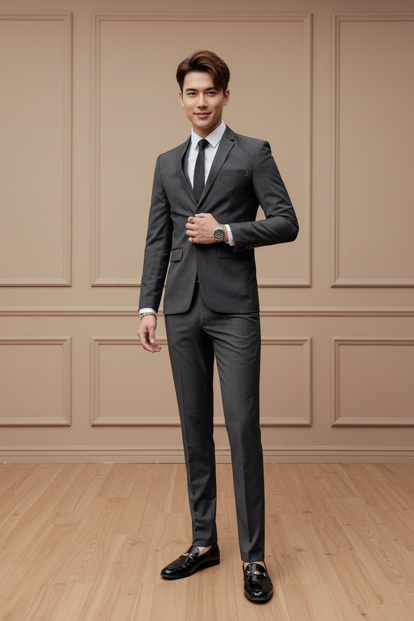 Men Slim Fit Business Suit Set