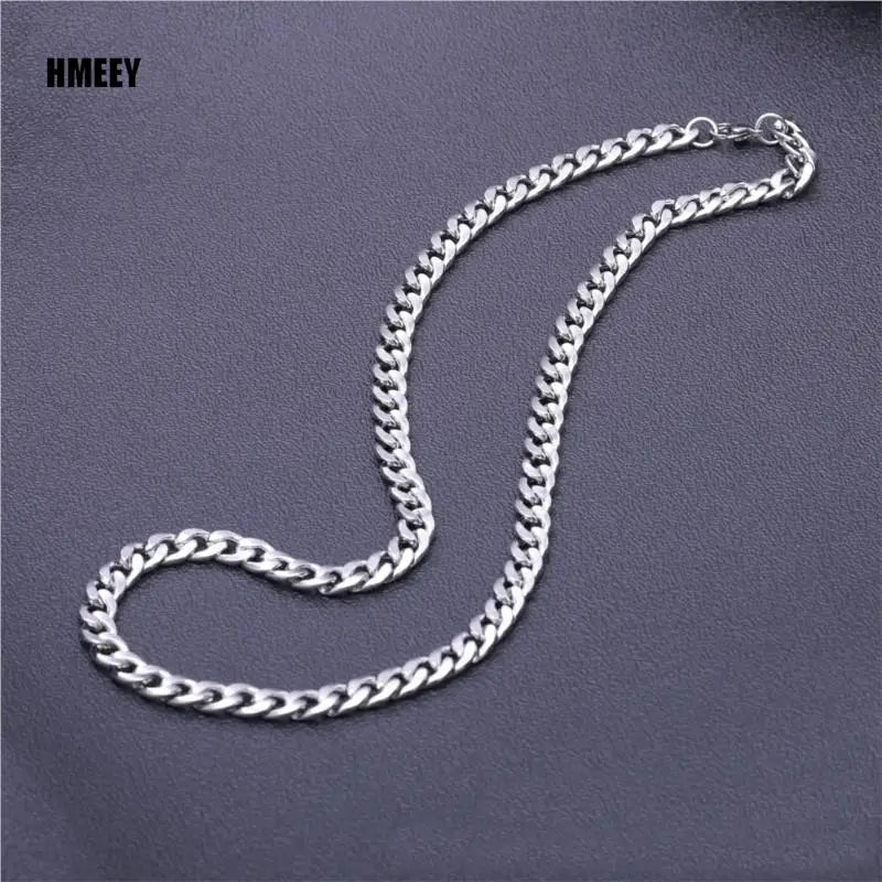 Men Stainless Steel Chain Hip Hop Fashion Necklace