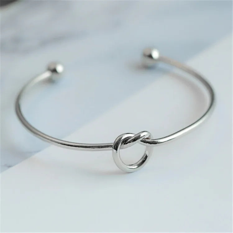 Stainless Steel Woven Twist Vintage Bracelet Streetwear Jewelry