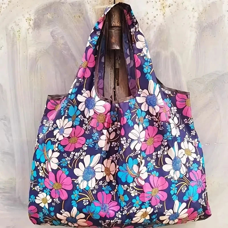 Large Capacity Foldable Waterproof Grocery Shopping Shoulder Bag