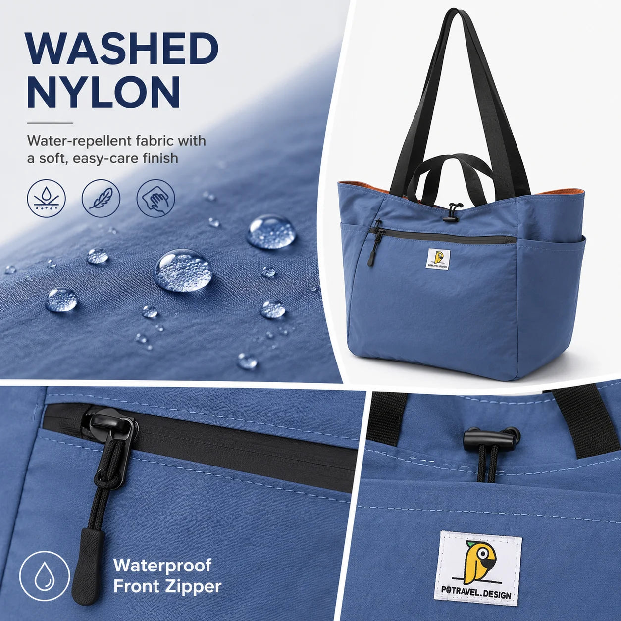 Large Capacity Reversible Foldable Travel Tote Duffle Bag for Men