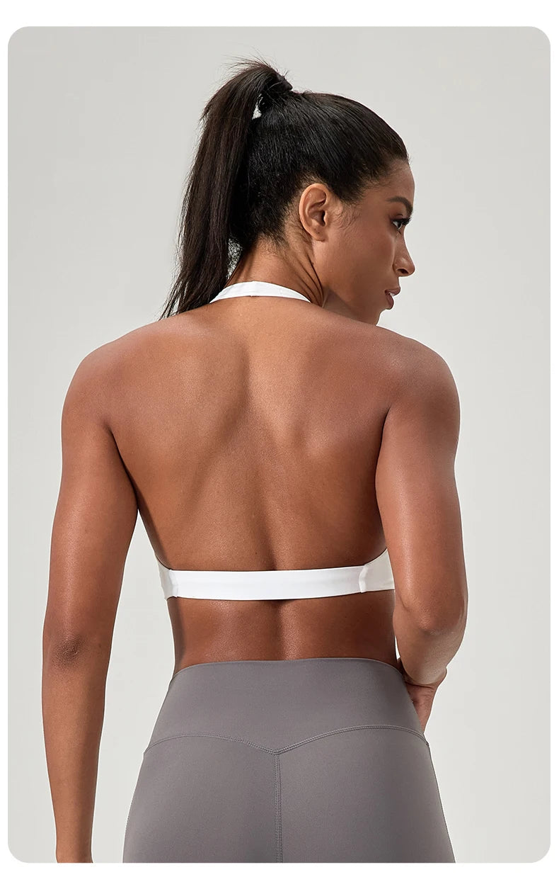 Women Halter Stylish Neck Sports Bra
