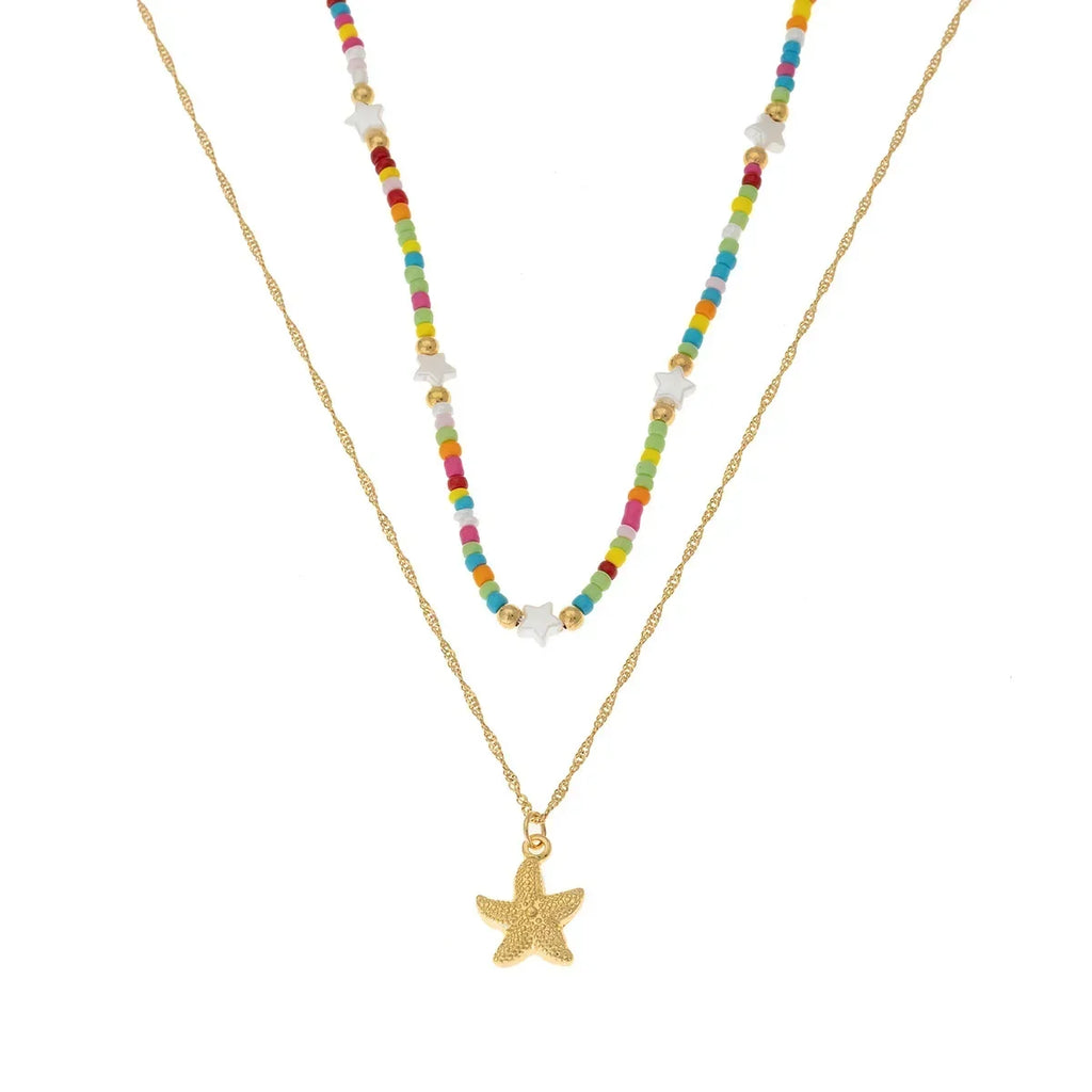 Women Dalmatian Beaded Pendant Necklace
