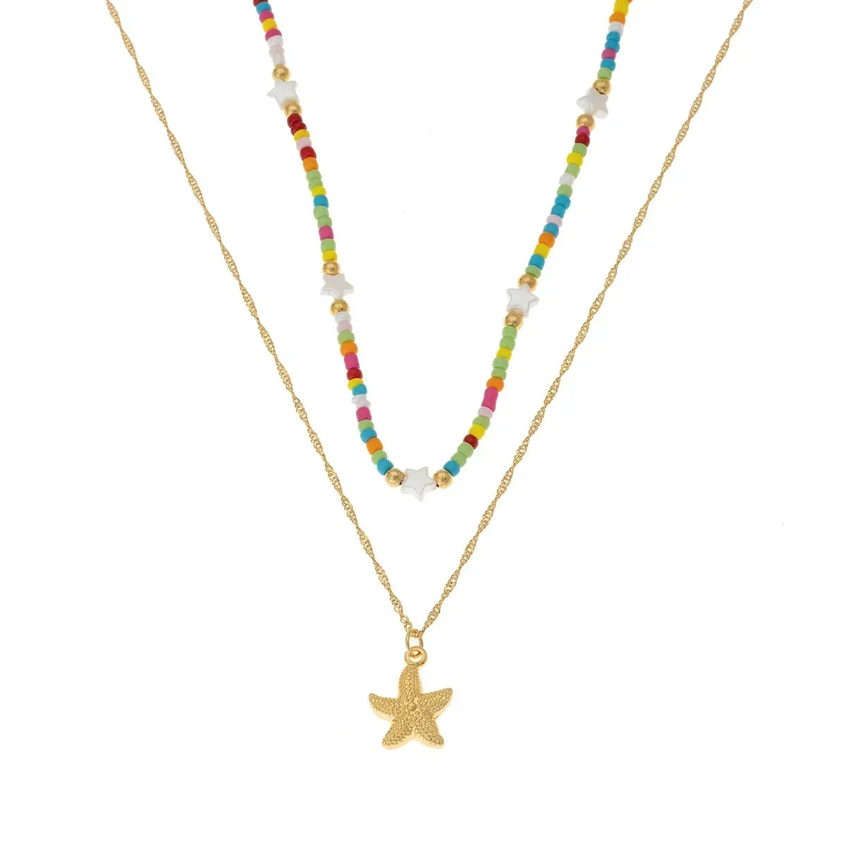 Women Dalmatian Beaded Pendant Necklace