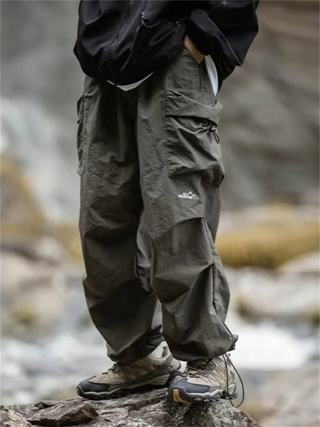 Men Waterproof Cargo Pants Casual Trousers