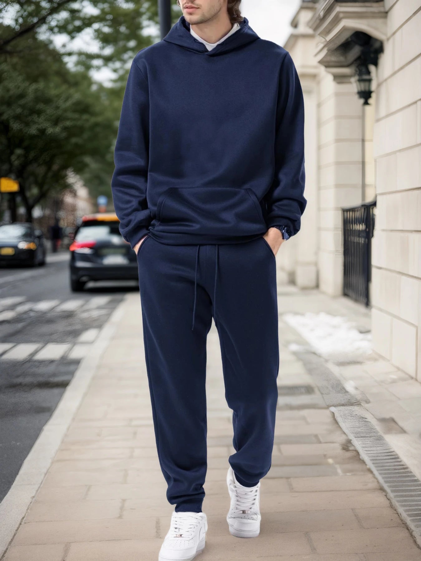 Men Hoodie and Jogger Pants Casual Tracksuit Set