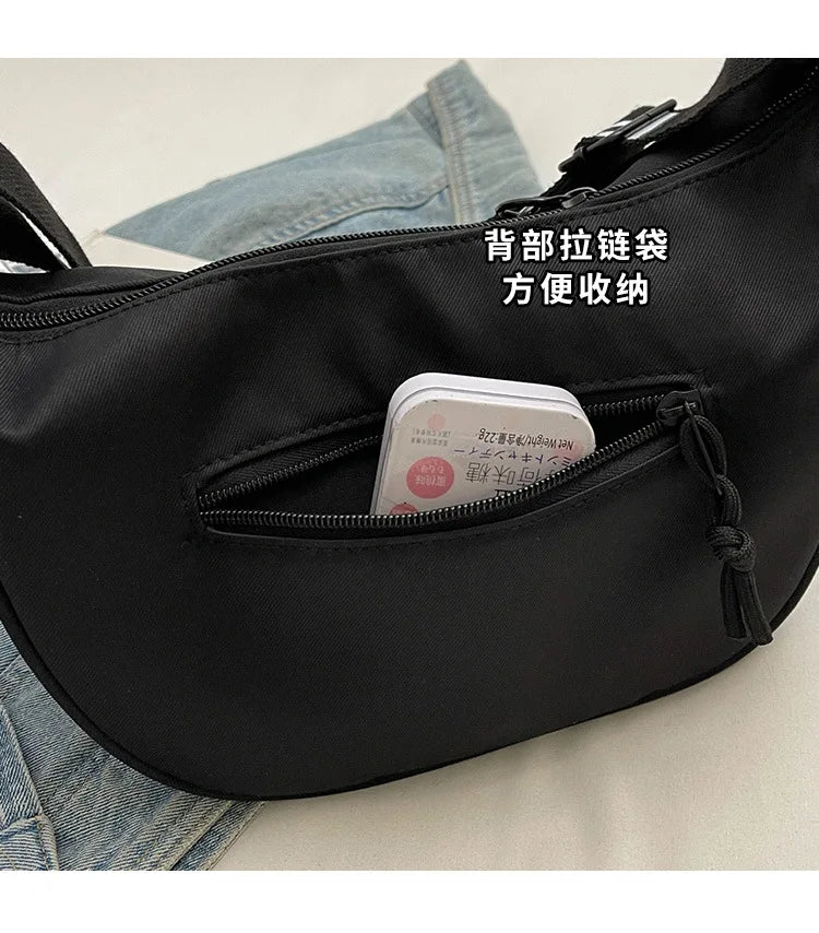 Wide Strap Dumpling Crossbody Shoulder Bag for Women