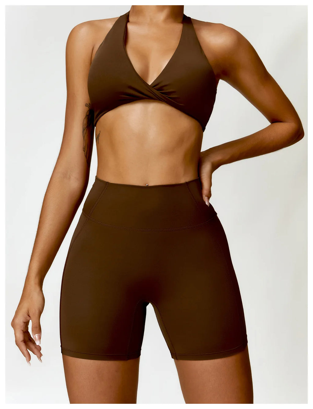 Women Seamless Yoga Set Push Up Sports Bra and High Waist Leggings