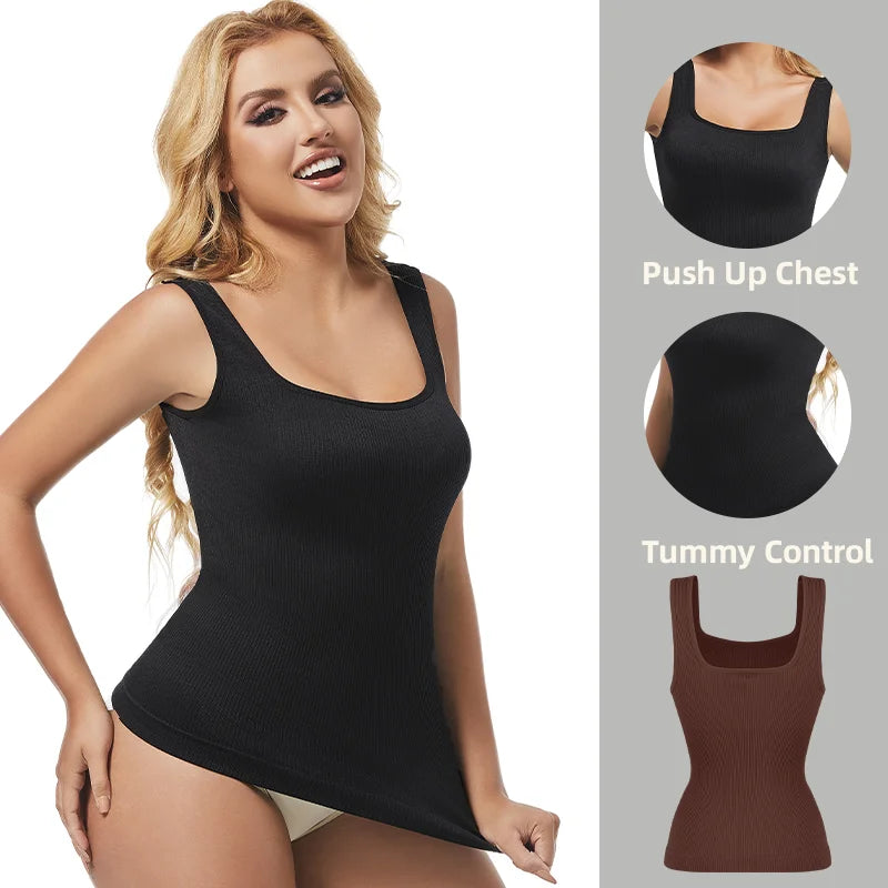 Compression Tummy Control Shapewear Tank Top for Women