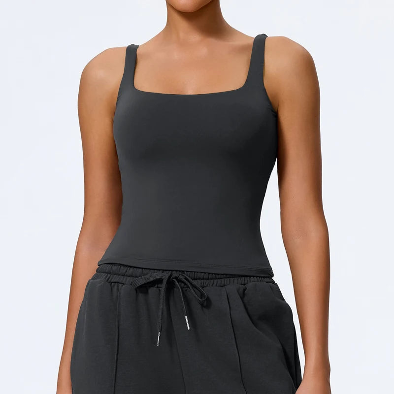 Women Quick Dry Yoga Tank Top U Back Fitness Vest