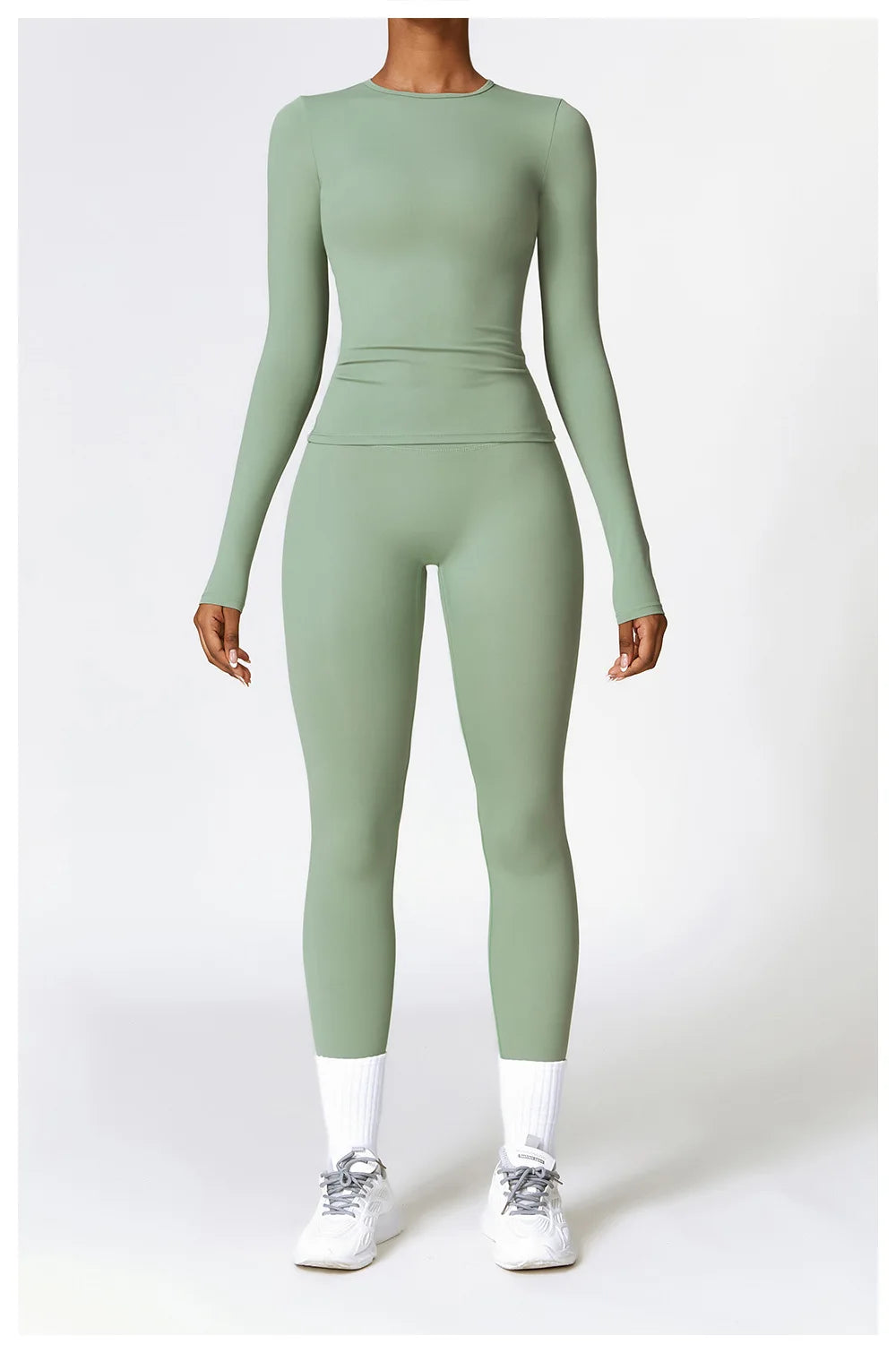 Women Long Sleeve Crop Yoga Top Quick Dry Fitness Shirt