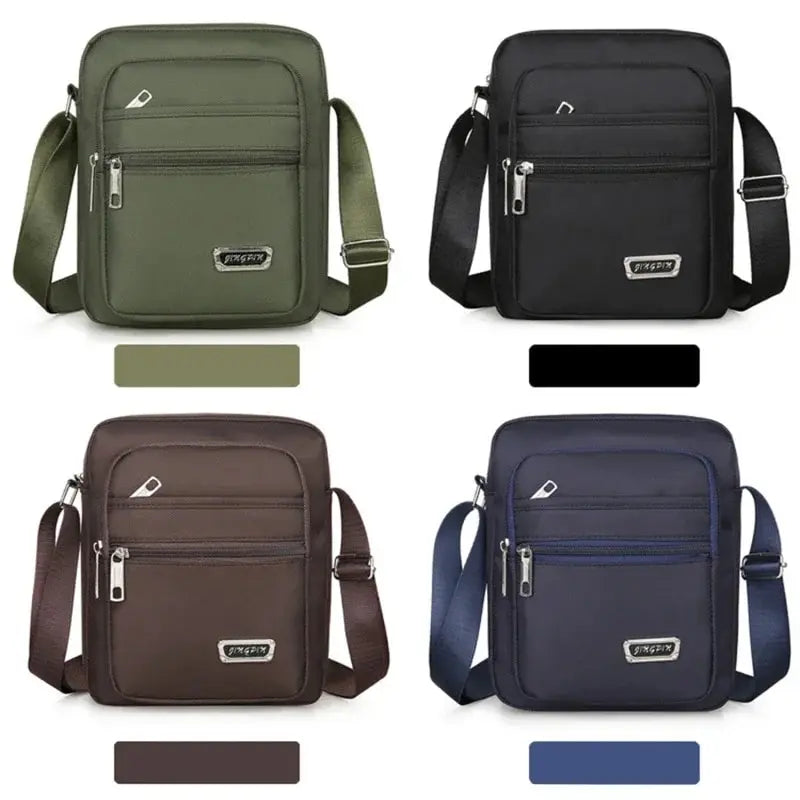 Large Capacity Waterproof Multi Layer Shoulder Crossbody Bag for Men