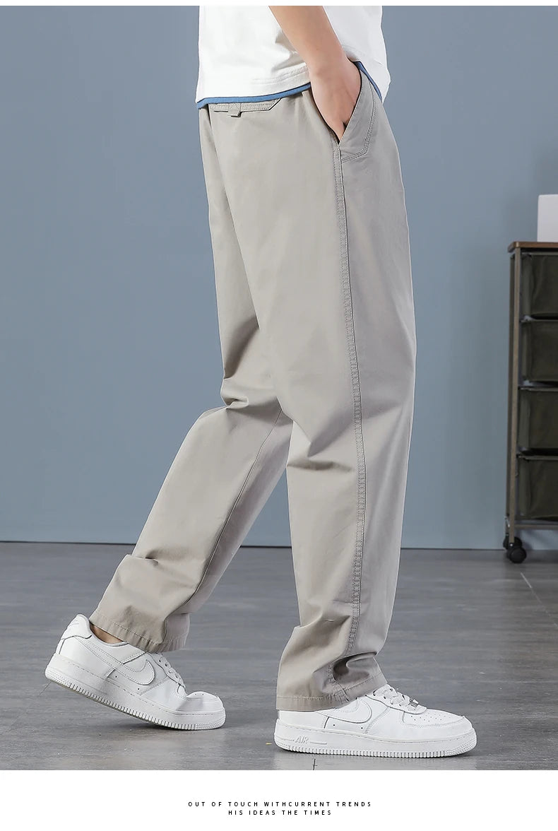 Mens Cargo Pants Cotton Work Wear Summer