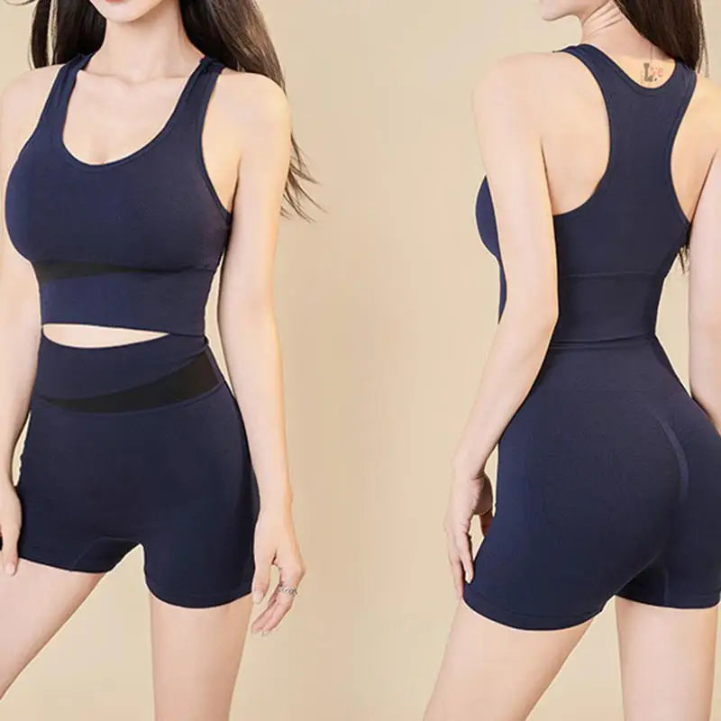 Women Quick Dry Yoga Set High Waist Butt Lifting Fitness Outfit