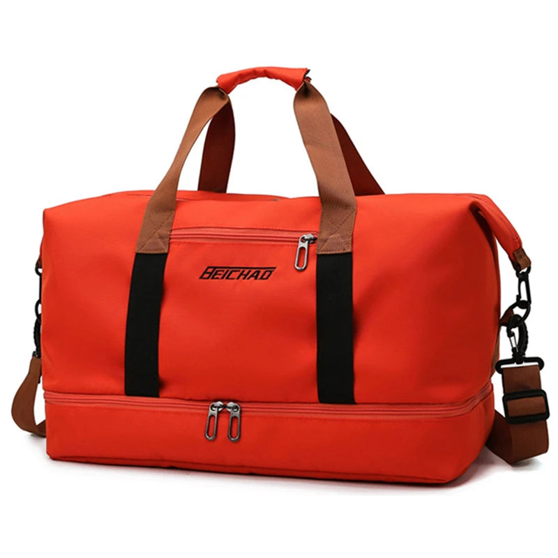 Large Capacity Waterproof Travel Bag with Dry Wet Separation