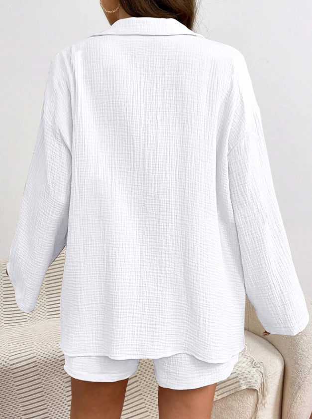Women Casual 2 Piece Set Loose Top and Shorts Summer Outfit