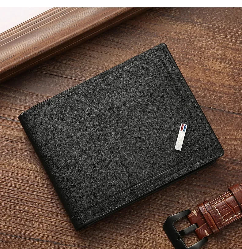 Minimalist Soft Leather Foldable Slim Wallet for Men