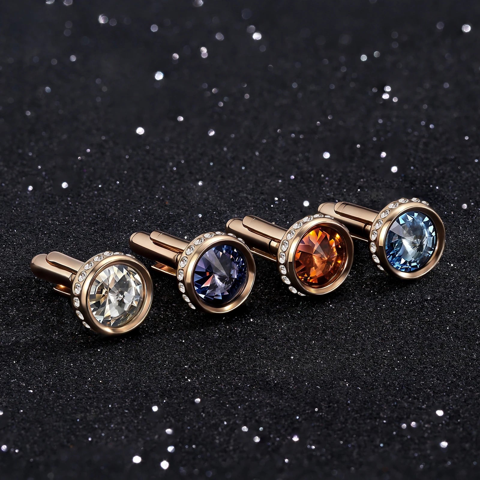 Men Crystal Formal Cufflinks