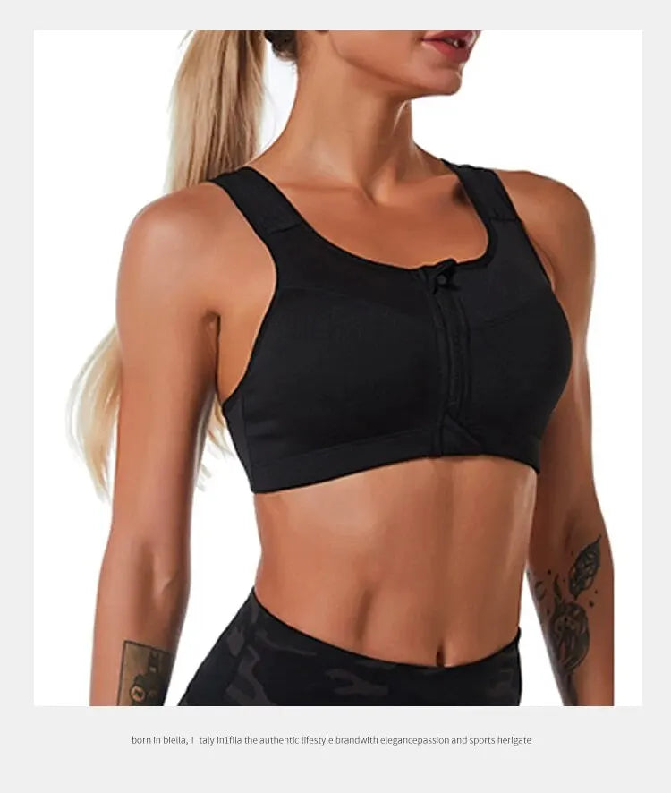 Women Shock Absorbing Yoga Sports Bra Quick Dry Fitness Top