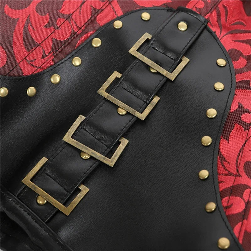 Steampunk Corset Top Halter Sexy Leather Korset Women Gothic Punk Overbust Corsets and Bustiers Medieval Retro Corselet