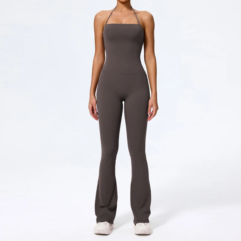 Women Sleeveless Yoga Jumpsuit Fitness Sports Bodysuit