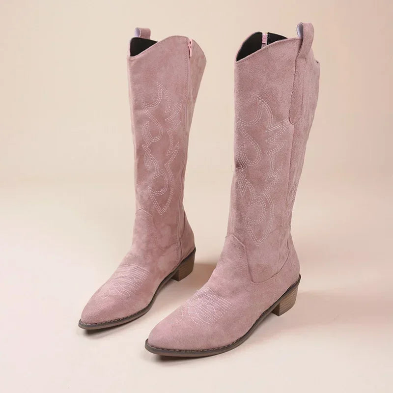 Women Embroidered Western Cowboy Boots