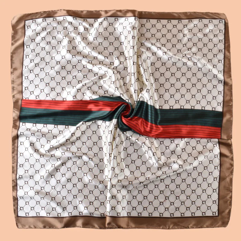 Women Summer Beach Accessory Fashion Satin Square Scarf