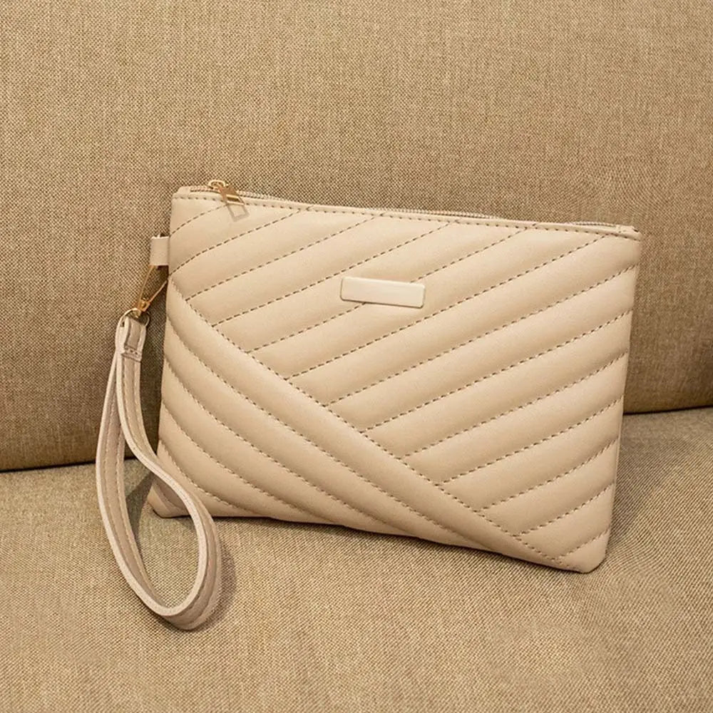 Leather Envelope Wristlet Clutch Wallet for Women