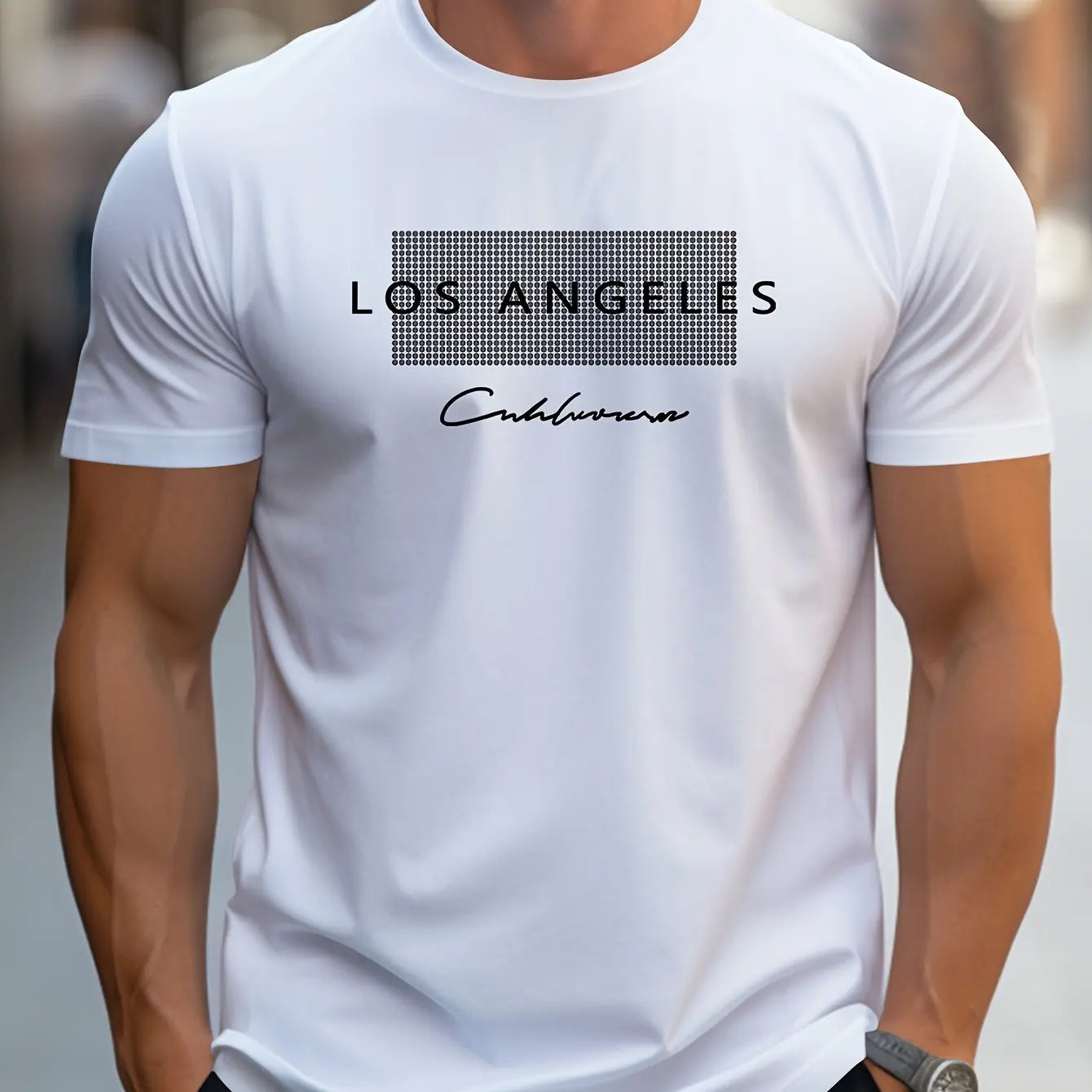 Men Los Angeles Graphic Oversized T Shirt