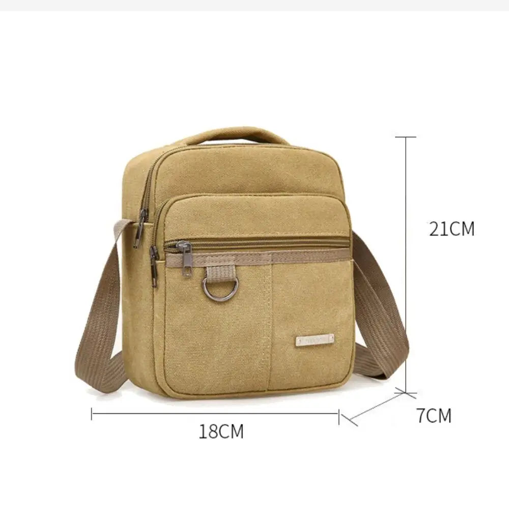Large Capacity Canvas Crossbody Shoulder Bag for Men