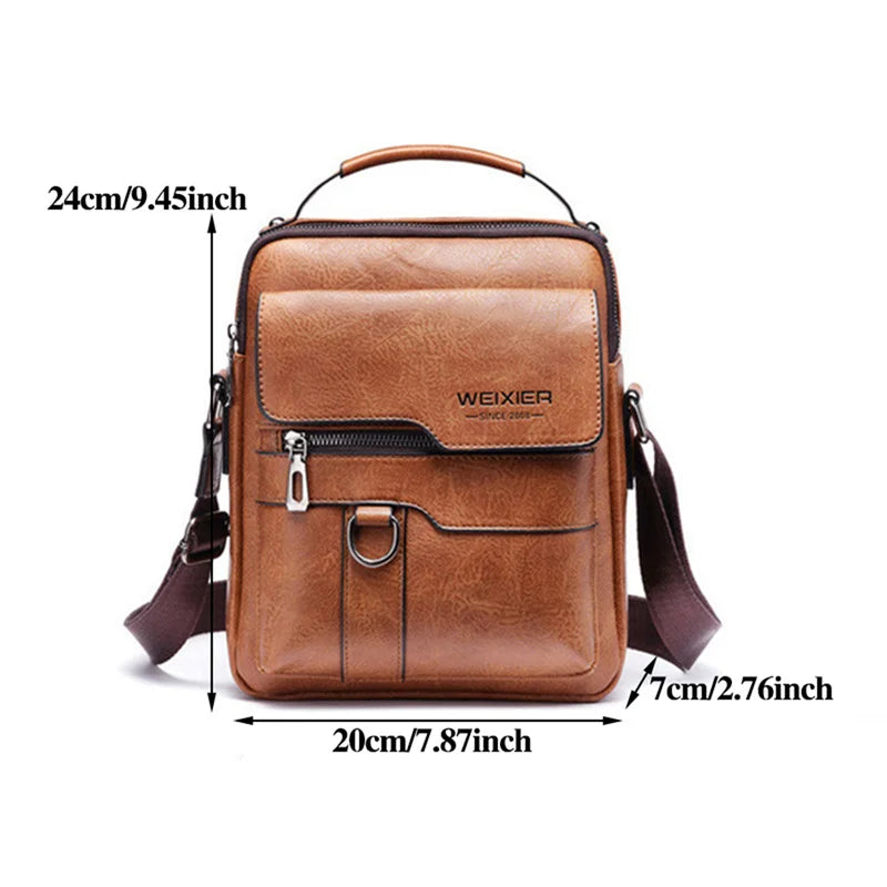 High Quality Leather Crossbody Shoulder Bag for Men