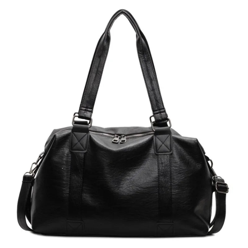 Vintage Leather Tote Shoulder Bag for Women