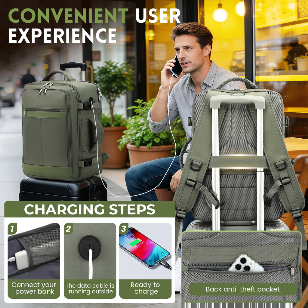 Carry On Travel Backpack for Women Laptop Compatible