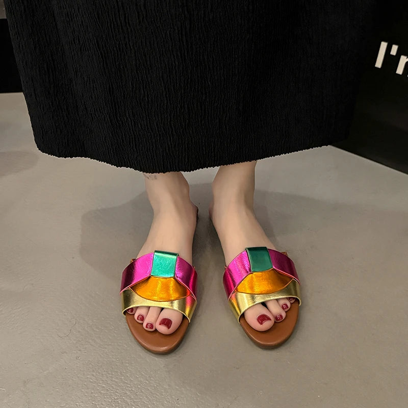 Women Solid Color Fashion Slippers