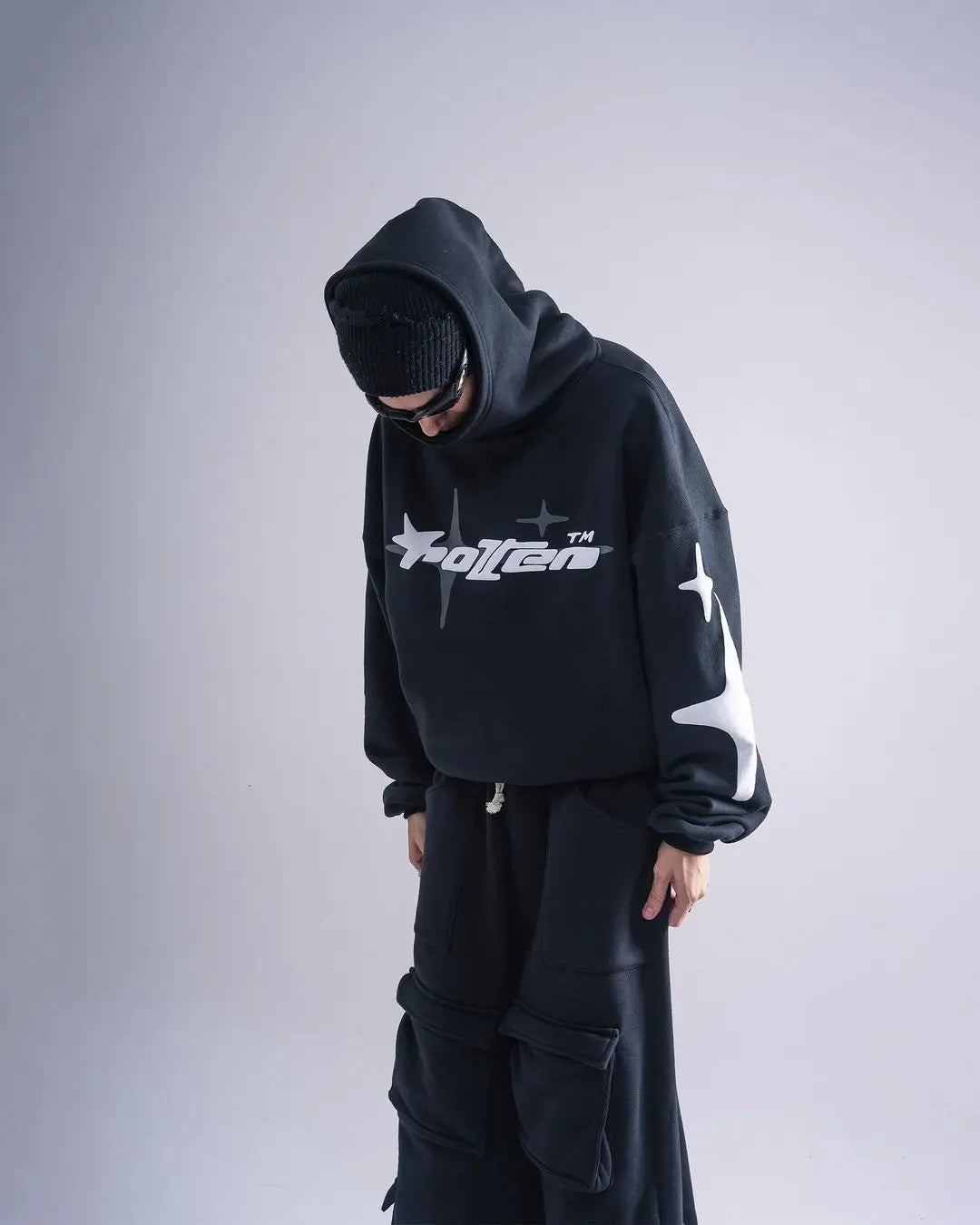 Men Retro Gothic Oversized Hoodie Sweatshirt