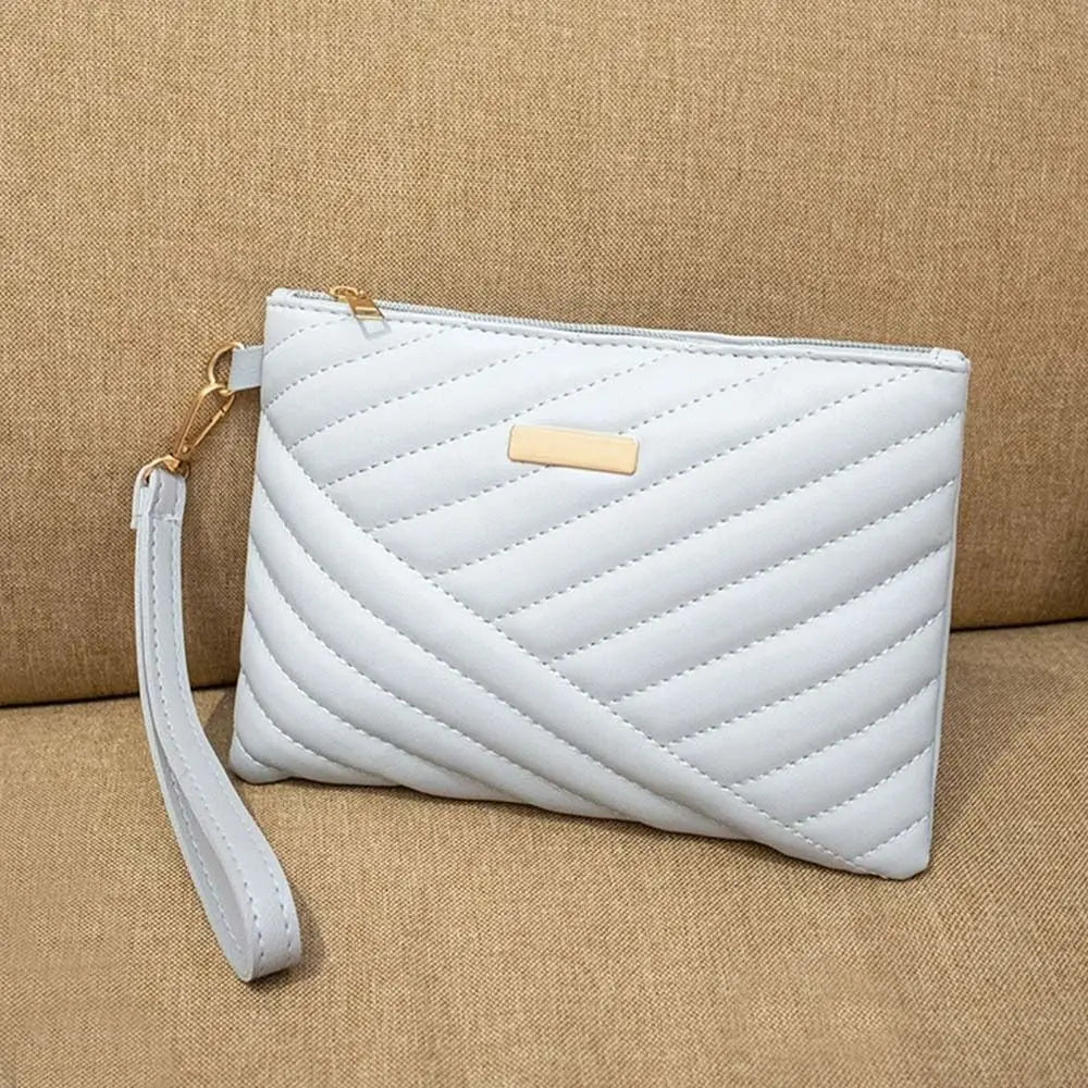 Leather Envelope Wristlet Clutch Wallet for Women