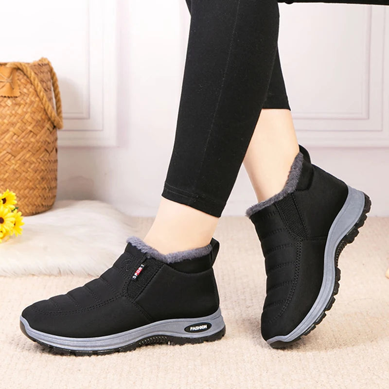 Women Plush Waterproof Snow Boots Winter Shoes