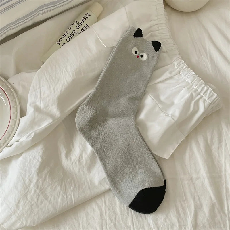 Cute Cartoon Cotton Long Socks for Women