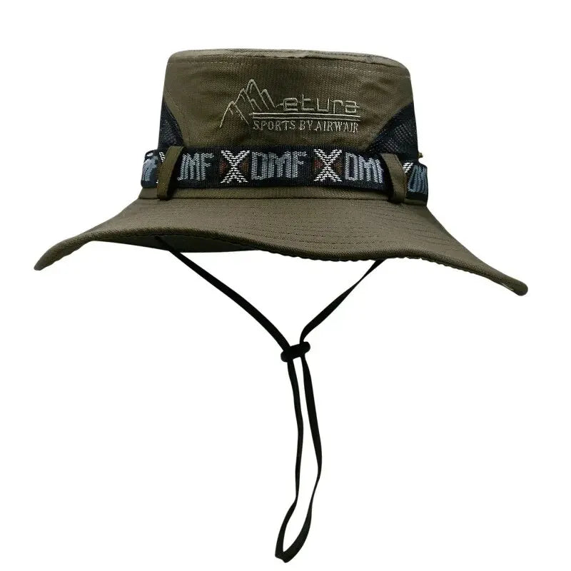 Men Wide Brim UV Protection Bucket Hat