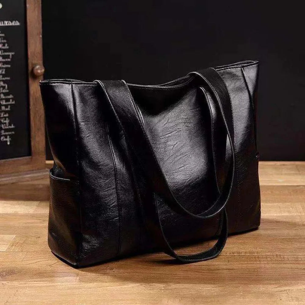 Large Leather Tote Shoulder Handbag for Women