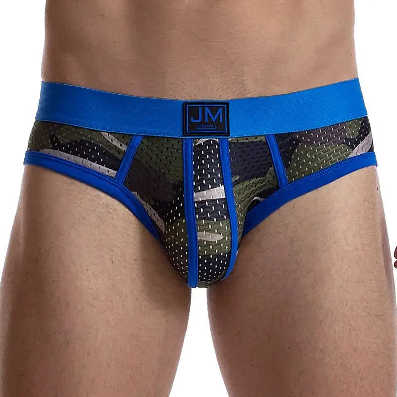 Low Rise Mesh Camouflage Underwear for Men